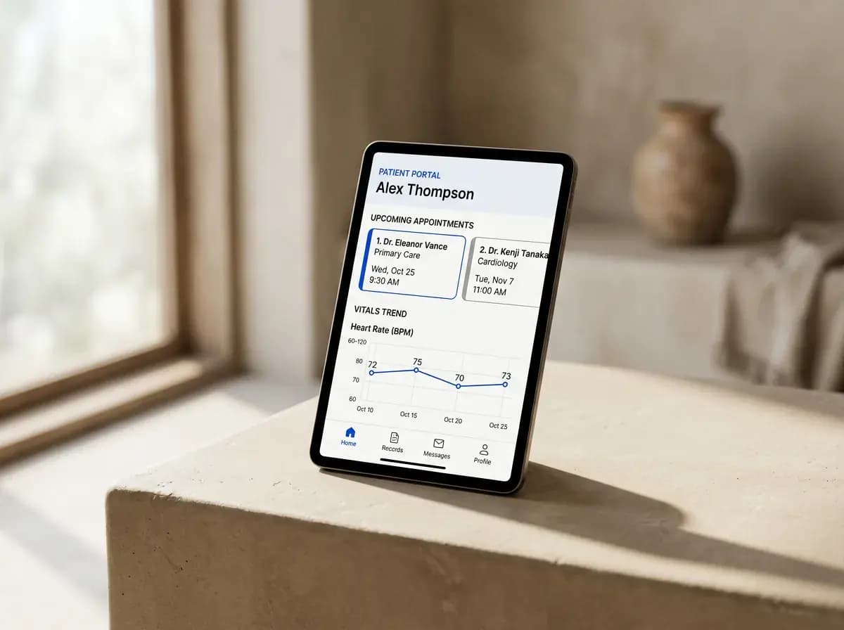 Healthcare Portal interface concept